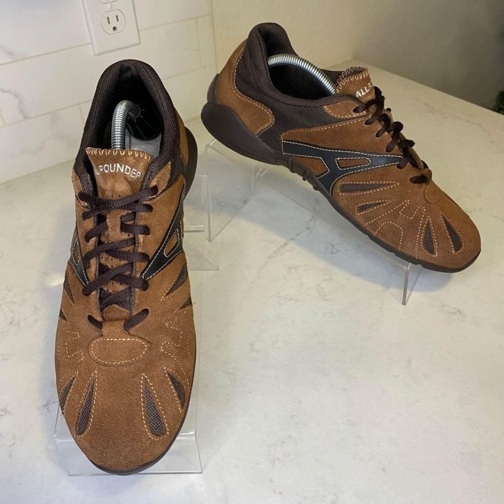 Mens Allrounder Tan Leather Suede Shoe Size 9.5